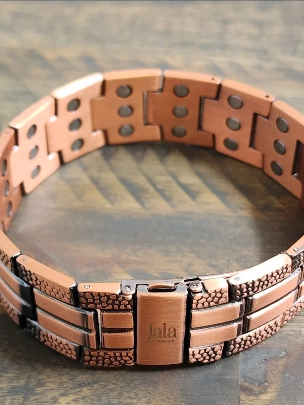 Men's Copper Bracelet - Polished Brown Copper